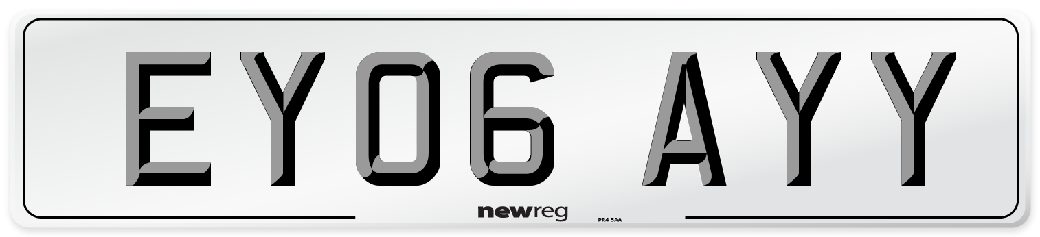 EY06 AYY Number Plate from New Reg